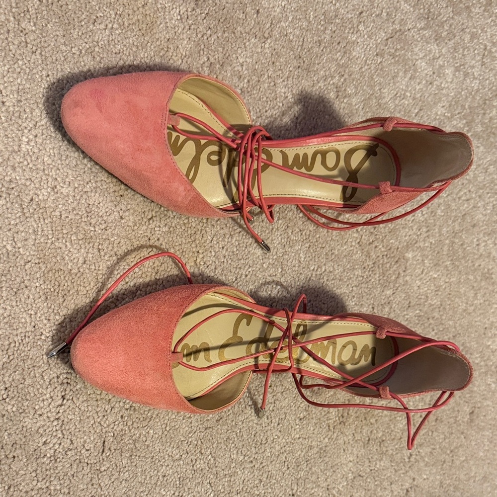 Sam Edelman Coral Lace-Up Flats